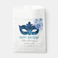 Mascarade bleue fête d'anniversaire