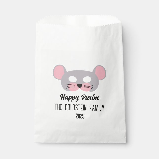 Sachets En Papier Masque de souris Purim mascarade costume (Devant)