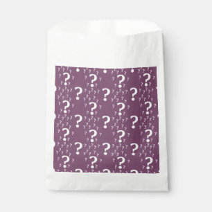 Sachets En Papier Mauve de puzzle d'énigme de point d'interrogation