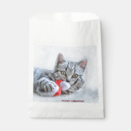 Sachets En Papier Meowy Christmas Cute Grey Tabby Cat