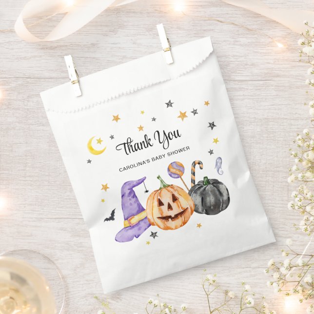 Sachets En Papier Merci Baby shower Halloween (Coupé)