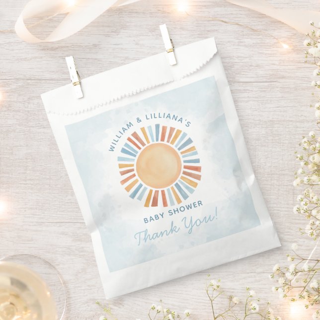 Sachets En Papier Merci Baby shower solaire (Coupé)