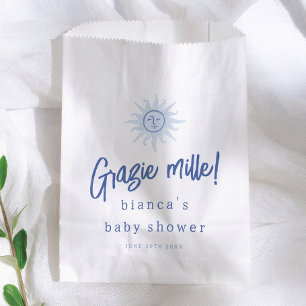 Sachets En Papier Merci beaucoup ! Méditerranée Garçon Bleu Baby Sh