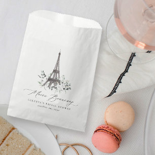 Sachets En Papier Merci Beaucoup White Floral Paris Fête des mariées