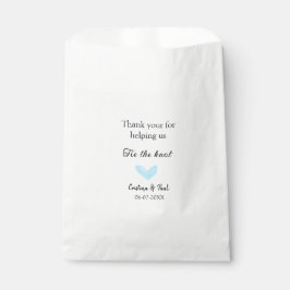 Sachets En Papier merci cravate le noeud bleu coeur mariage rustique
