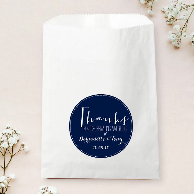 Sachets En Papier Merci D'Avoir Célébré Avec Nous ! Chic Wedding Fav (Créateur téléchargé)