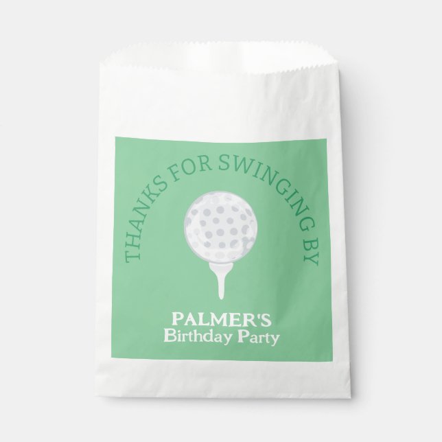 Sachets En Papier Merci D'Avoir Changé Par Golf Party Merci (Devant)