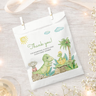 Sachets En Papier Merci de Baby shower Cute Dinosaur