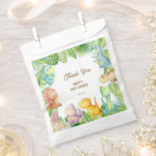 Sachets En Papier Merci de Baby shower Dinosaur