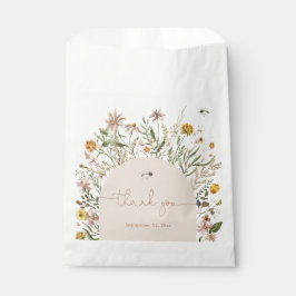 Sachets En Papier Merci de Baby shower floral Boho