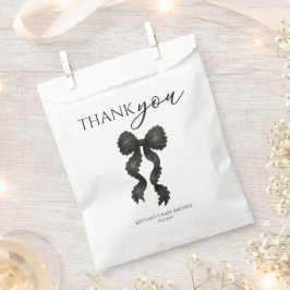 Sachets En Papier Merci de Baby shower noir