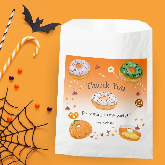 Sachets En Papier Merci de bonbon d'Halloween à l'aquarelle (This Halloween favor bag is perfect for candy, stickers, pencils and more!!)