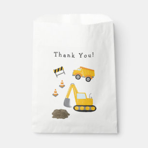 Sachets En Papier Merci de fête d'anniversaire de construction enfan