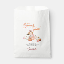 Sachets En Papier Merci de fête d'anniversaire de la Citrouille