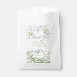 Sachets En Papier Merci de feuillage d'aquarelle de Minimalistic