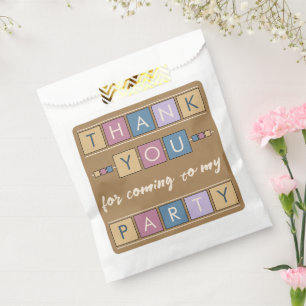 Sachets En Papier Merci d'être venu à ma fête brun