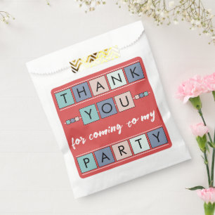 Sachets En Papier Merci d'être venu à ma fête rouge