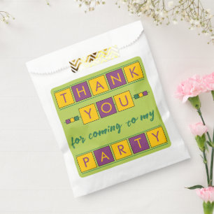 Sachets En Papier Merci d'être venu à ma fête verte