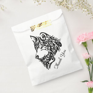 Sachets En Papier Merci du loup tribal