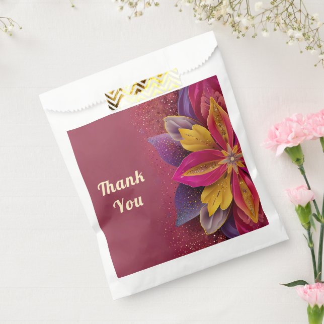 Sachets En Papier Merci en faveur des sacs-cadeaux mariages (Scellé)