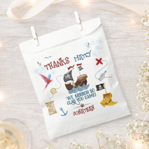 Sachets En Papier Merci Enfants fête pirate Baby boy anniversaire