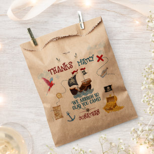 Sachets En Papier Merci Enfants fête pirate Favoriser l'anniversaire