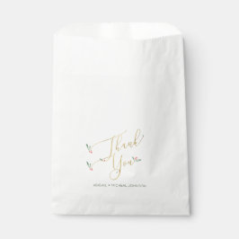 Sachets En Papier Merci Festif Moderne Typographie Traite