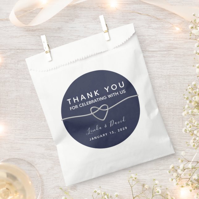 Sachets En Papier Merci mariage (Coupé)