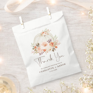 Sachets En Papier Merci Mariage Citrouille délicieux automne