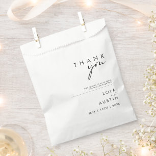 Sachets En Papier Merci minimaliste moderne Favoriser Sac