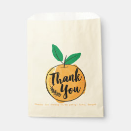 Sachets En Papier Merci orange personnalisé