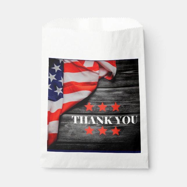 Sachets En Papier Merci patriotique (Devant)