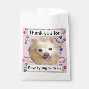 Sachets En Papier Merci personnalisé pour le paw-ty