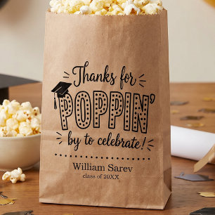 Sachets En Papier Merci Poppin White Design Moderne de Popcorn