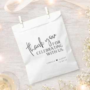 Sachets En Papier Merci pour célébrer avec le Mariage américain