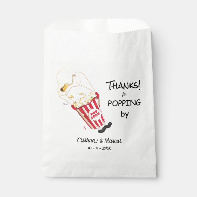 Sachets En Papier Merci pour l'événement de pop-corn By Pop (Devant)