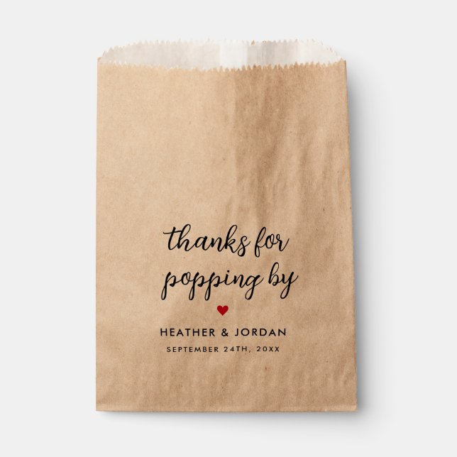Sachets En Papier Merci Pour Popcorn Par Parti (Devant)