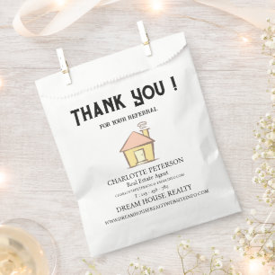 Sachets En Papier Merci Pour Votre Agent Immobilier De Référence