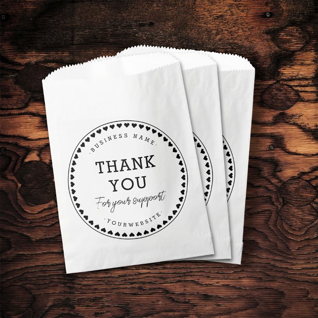 Sachets En Papier Merci Pour Votre Sac Papier Support (Créateur téléchargé)