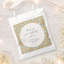 Sachets En Papier Merci Retro Boho Floral Jaune Douche personnalisée