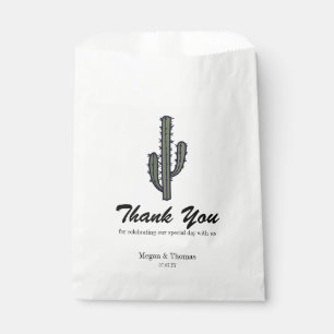Sachets En Papier Merci rustique Cactus Mariage Treat