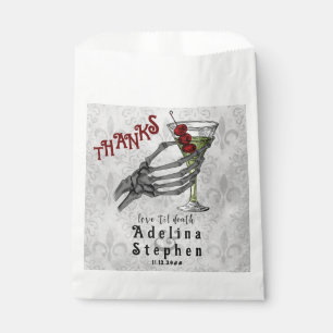 Sachets En Papier Merci Skeleton Hand Cocktail Halloween Mariage