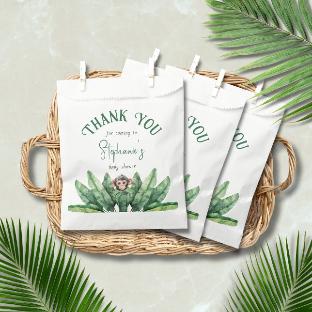 Sachets En Papier Merci Wild One Safari Animaux Baby shower (Créateur téléchargé)