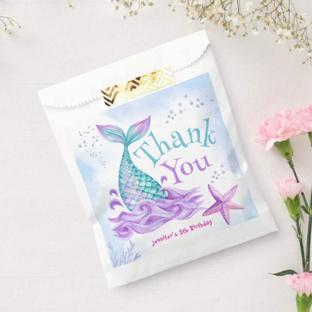 Sachets En Papier Mermaid 5e anniversaire Plongée en cinq (Scellé)