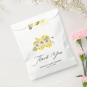 Sachets En Papier Miel Bee & Daisies Baby shower Merci