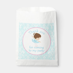 Sachets En Papier Mignonne Brunette Ballerina 'Je suis allée à'