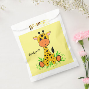 Sachets En Papier Mignonne et drôle girafe bébé pour les enfants à t