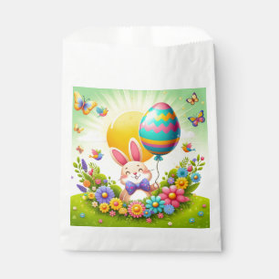 Sachets En Papier Mignonne, fantastique et coloré lapin de Pâques