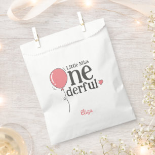 Sachets En Papier Mignonne Miss Onederday Premier Anniversaire rose