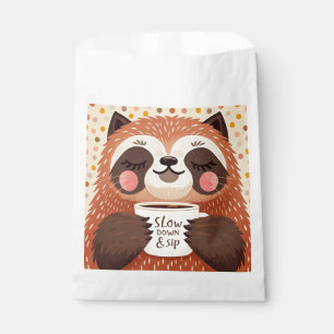 Sachets En Papier Mignonne paresse de dessin avec des yeux somnolent